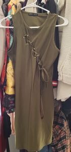 Women's olive Green lace dress